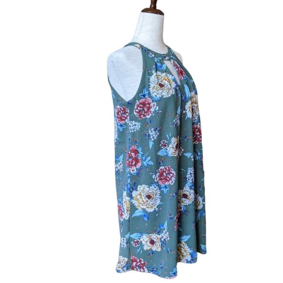 As U Wish Sleeveless Keyhole Floral Mini Dress Size Small - Picture 7 of 10